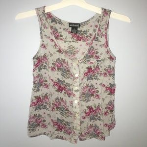 Flowy Floral Button-up Tank